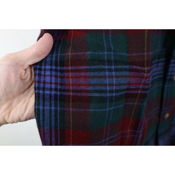 Vintage 80s 90s Streetwear Mens Medium Double Pocket Knit Collared Button Shirt - Picture 4 of 15